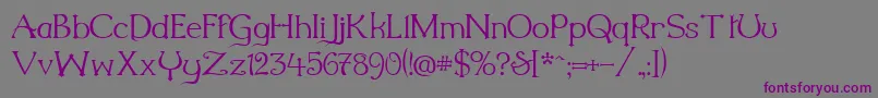 Шрифт Millenigem – фиолетовые шрифты на сером фоне