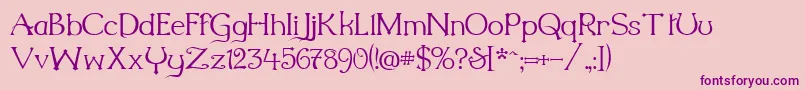 Millenigem Font – Purple Fonts on Pink Background