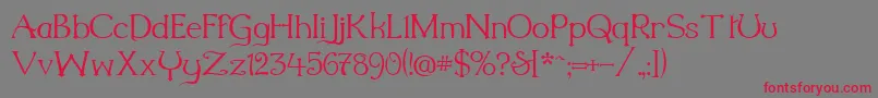 Millenigem Font – Red Fonts on Gray Background