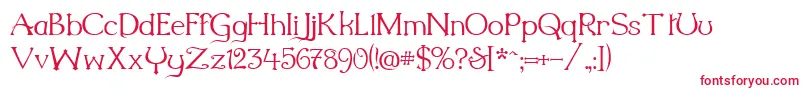 Millenigem-fontti – punaiset fontit valkoisella taustalla