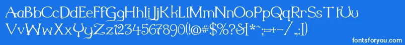 Millenigem Font – White Fonts on Blue Background
