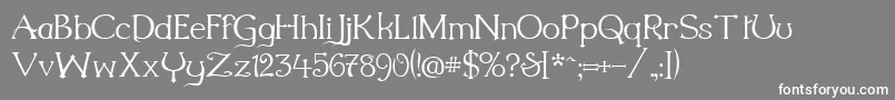 Millenigem-fontti – valkoiset fontit harmaalla taustalla