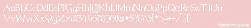 Шрифт Millenigem – белые шрифты на розовом фоне