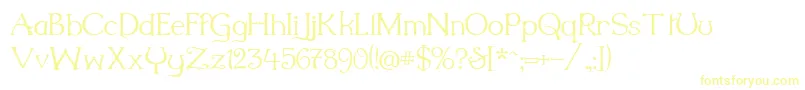 Millenigem-fontti – keltaiset fontit valkoisella taustalla
