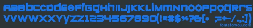 Zeroesink Font – Blue Fonts on Black Background