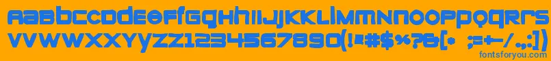 Шрифт Zeroesink – синие шрифты на оранжевом фоне