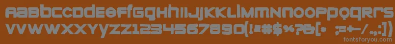 Zeroesink-fontti – harmaat kirjasimet ruskealla taustalla