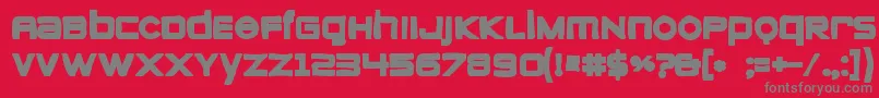 Fonte Zeroesink – fontes cinzas em um fundo vermelho