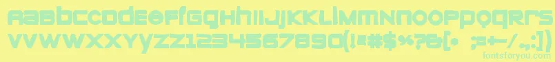 Zeroesink Font – Green Fonts on Yellow Background