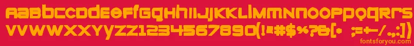 Zeroesink Font – Orange Fonts on Red Background