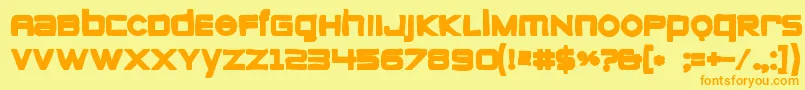 Zeroesink Font – Orange Fonts on Yellow Background