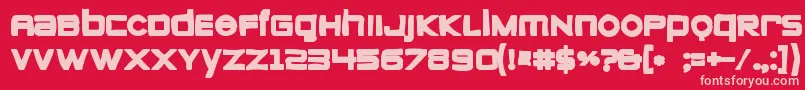 Zeroesink Font – Pink Fonts on Red Background