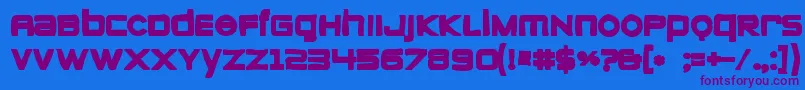 Zeroesink Font – Purple Fonts on Blue Background