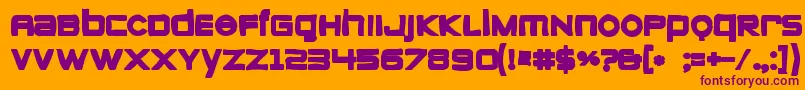 Zeroesink Font – Purple Fonts on Orange Background