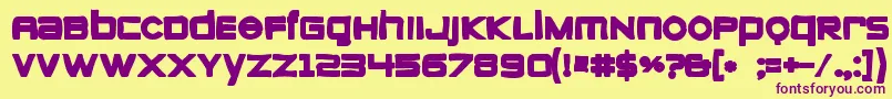 Zeroesink Font – Purple Fonts on Yellow Background