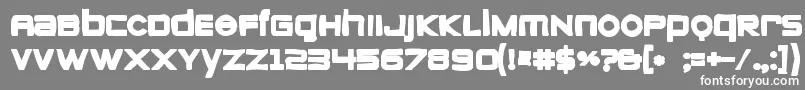 フォントZeroesink – 灰色の背景に白い文字