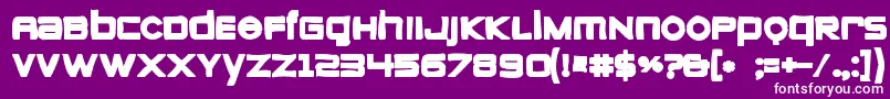 Zeroesink Font – White Fonts on Purple Background