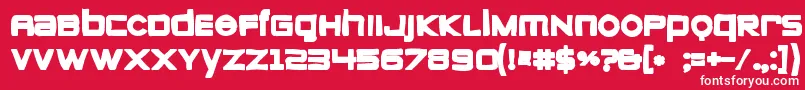 Zeroesink Font – White Fonts on Red Background