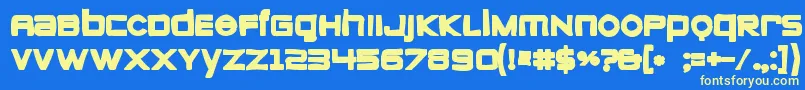 Zeroesink Font – Yellow Fonts on Blue Background