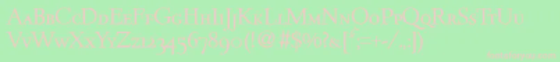 DeemstersmcRegularDb Font – Pink Fonts on Green Background