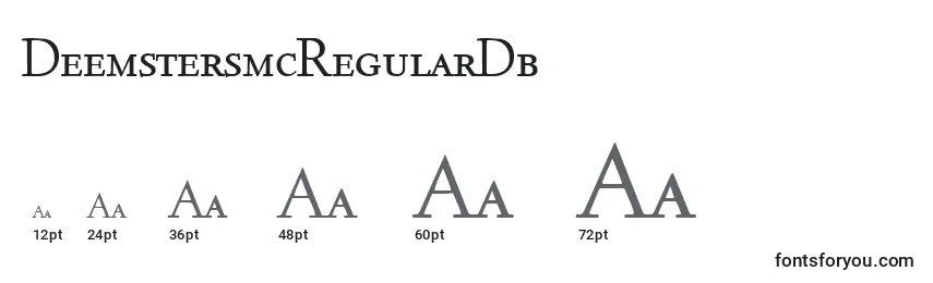 Размеры шрифта DeemstersmcRegularDb