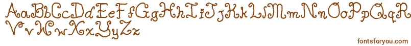 Singlegyrl-Schriftart – Braune Schriften