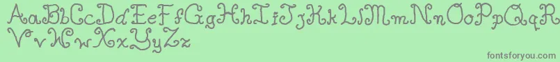 Singlegyrl Font – Gray Fonts on Green Background