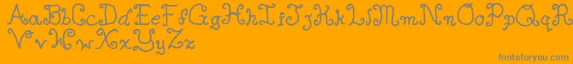 Weitere Informationen zur Singlegyrl-Schriftart Singlegyrl-Schriftart – Graue Schriften auf orangefarbenem Hintergrund