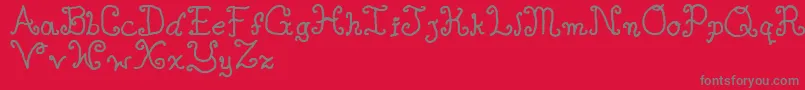 Singlegyrl Font – Gray Fonts on Red Background