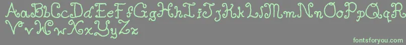 Singlegyrl Font – Green Fonts on Gray Background