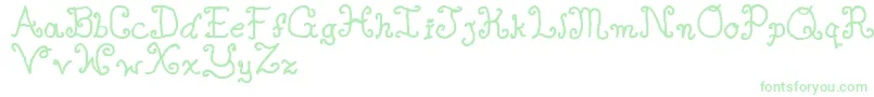 Singlegyrl Font – Green Fonts on White Background