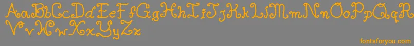 Singlegyrl Font – Orange Fonts on Gray Background