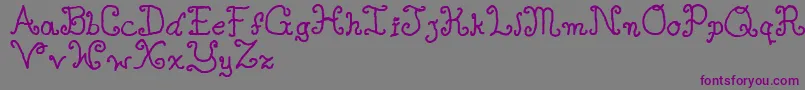 Singlegyrl Font – Purple Fonts on Gray Background