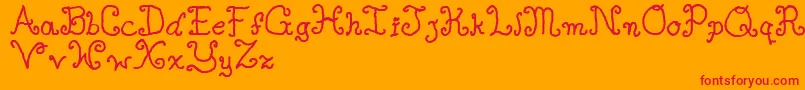 Singlegyrl Font – Red Fonts on Orange Background