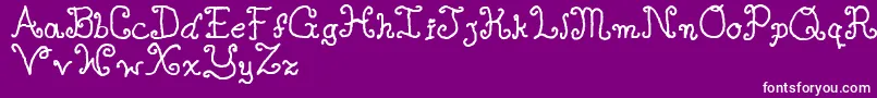 Singlegyrl Font – White Fonts on Purple Background