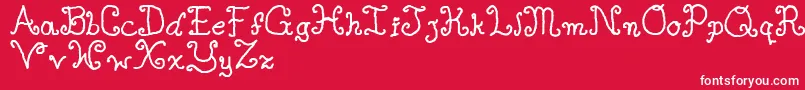 Singlegyrl Font – White Fonts on Red Background