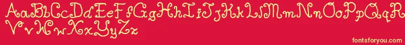 Singlegyrl Font – Yellow Fonts on Red Background