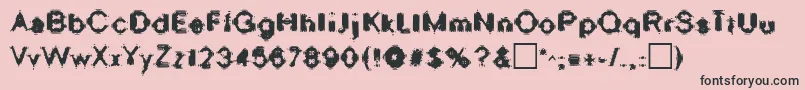 OscillateRegular Font – Black Fonts on Pink Background