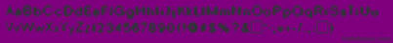 フォントOscillateRegular – 紫の背景に黒い文字
