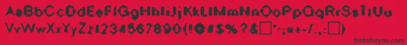 OscillateRegular Font – Black Fonts on Red Background