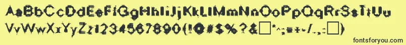 OscillateRegular Font – Black Fonts on Yellow Background