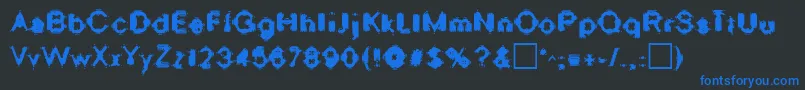 OscillateRegular Font – Blue Fonts on Black Background