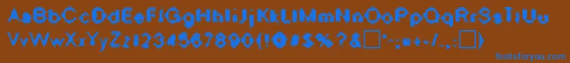 OscillateRegular Font – Blue Fonts on Brown Background