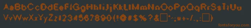 OscillateRegular Font – Brown Fonts on Black Background