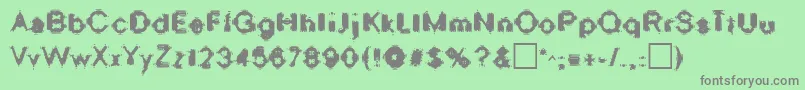 OscillateRegular Font – Gray Fonts on Green Background