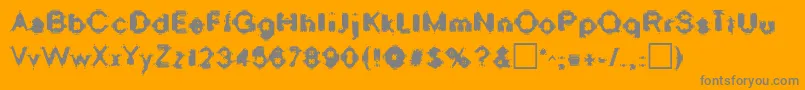 OscillateRegular Font – Gray Fonts on Orange Background