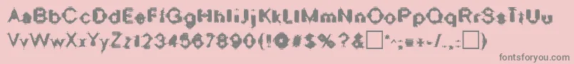 フォントOscillateRegular – ピンクの背景に灰色の文字