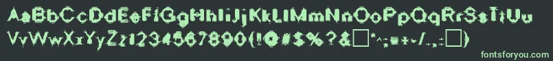 OscillateRegular Font – Green Fonts on Black Background