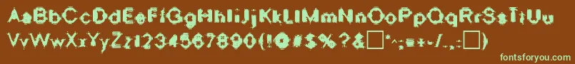 OscillateRegular Font – Green Fonts on Brown Background