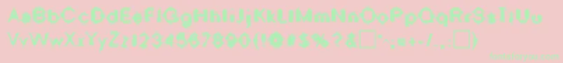 OscillateRegular-Schriftart – Grüne Schriften auf rosa Hintergrund